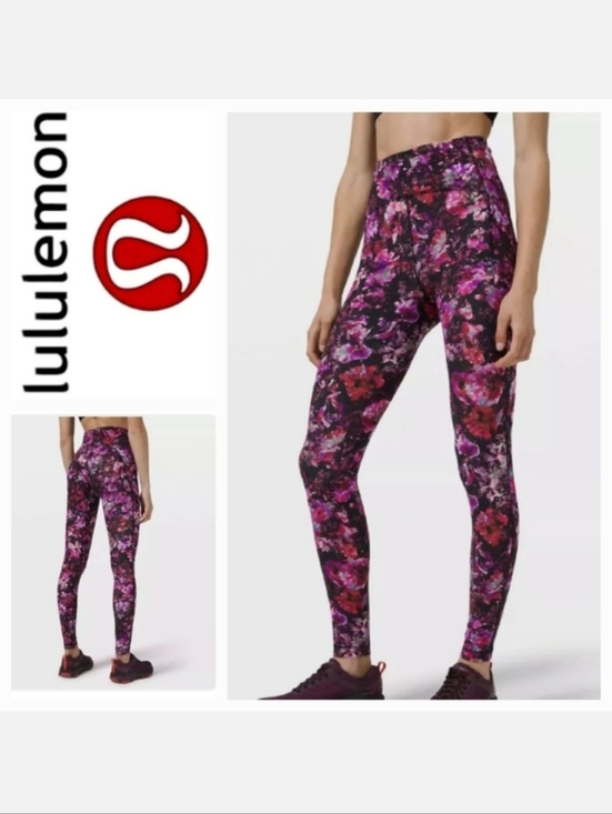lululemon athletica Pants - Lululemon Swift Speed HR 28" Legging FFAM Fluoro Floral Multi Print Sz 2 NWT